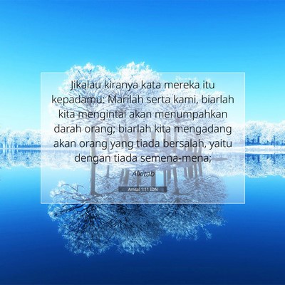 Amsal 1:11 Ayat Alkitab Dijelaskan