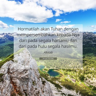 Amsal 3:9 IDN Gambar Ayat Alkitab