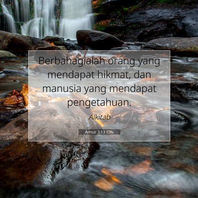 Amsal 3:13 Ayat Alkitab Dijelaskan
