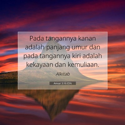 Amsal 3:16 IDN Gambar Ayat Alkitab