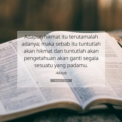 Amsal 4:7 Ayat Alkitab Dijelaskan