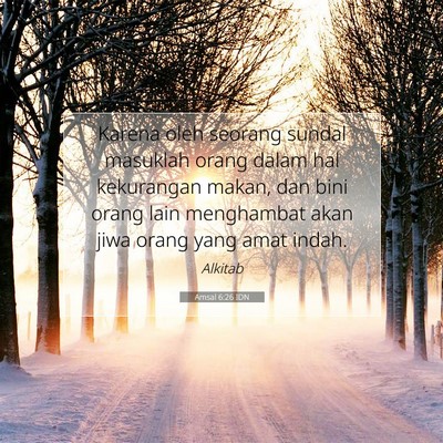 Amsal 6:26 Ayat Alkitab Dijelaskan