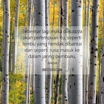 Amsal 7:22 Ayat Alkitab Dijelaskan