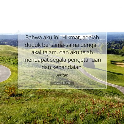 Amsal 8:12 IDN Gambar Ayat Alkitab