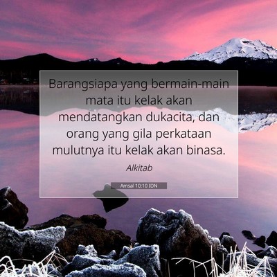 Amsal 10:10 IDN Gambar Ayat Alkitab