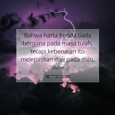 Amsal 11:4 IDN Gambar Ayat Alkitab
