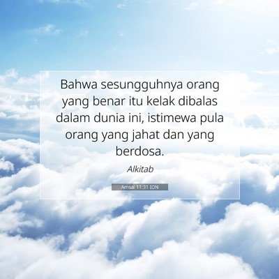 Amsal 11:31 Ayat Alkitab Dijelaskan