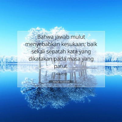 Amsal 15:23 IDN Gambar Ayat Alkitab