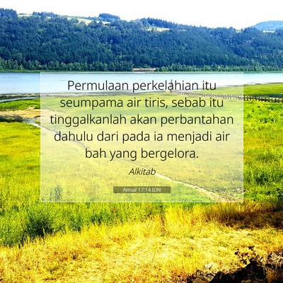 Amsal 17:14 IDN Gambar Ayat Alkitab