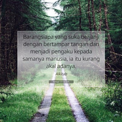 Amsal 17:18 IDN Gambar Ayat Alkitab
