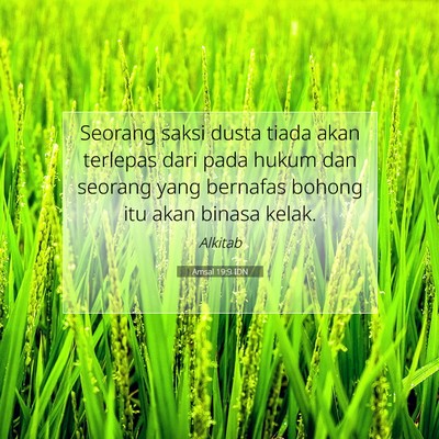 Amsal 19:9 IDN Gambar Ayat Alkitab
