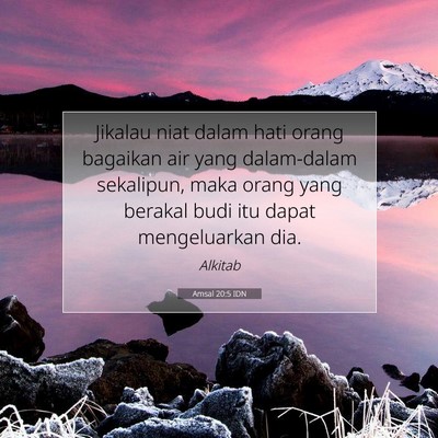 Amsal 20:5 Ayat Alkitab Dijelaskan