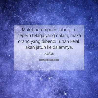 Amsal 22:14 IDN Gambar Ayat Alkitab