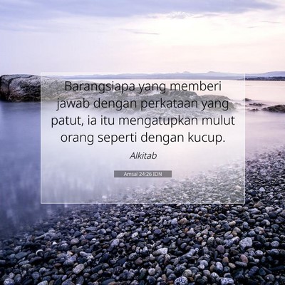 Amsal 24:26 Ayat Alkitab Dijelaskan