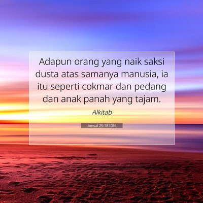 Amsal 25:18 IDN Gambar Ayat Alkitab