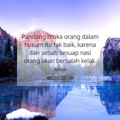 Amsal 28:21 IDN Gambar Ayat Alkitab