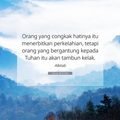 Amsal 28:25 IDN Gambar Ayat Alkitab