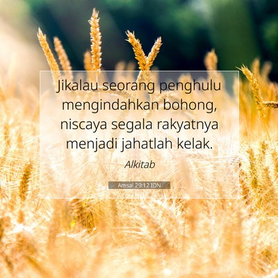 Amsal 29:12 IDN Gambar Ayat Alkitab