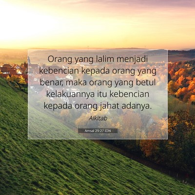 Amsal 29:27 Ayat Alkitab Dijelaskan