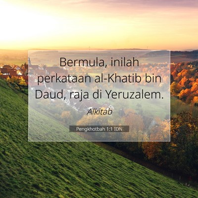 Pengkhotbah 1:1 Ayat Alkitab Dijelaskan