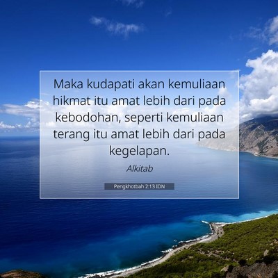 Pengkhotbah 2:13 IDN Gambar Ayat Alkitab