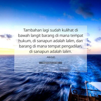 Pengkhotbah 3:16 IDN Gambar Ayat Alkitab