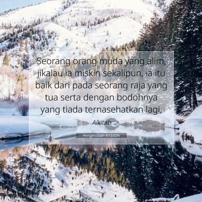 Pengkhotbah 4:13 Ayat Alkitab Dijelaskan