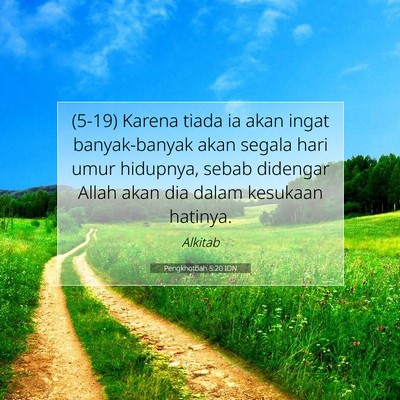 Pengkhotbah 5:20 Ayat Alkitab Dijelaskan