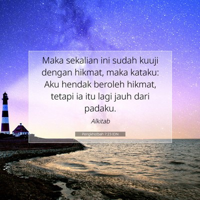 Pengkhotbah 7:23 IDN Gambar Ayat Alkitab