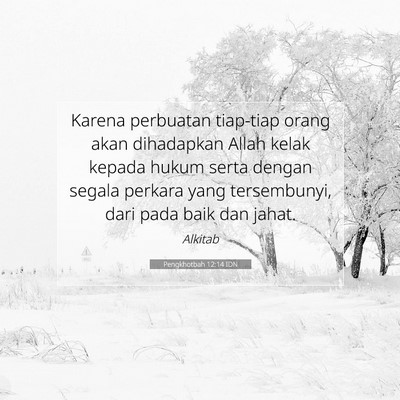 Pengkhotbah 12:14 IDN Gambar Ayat Alkitab