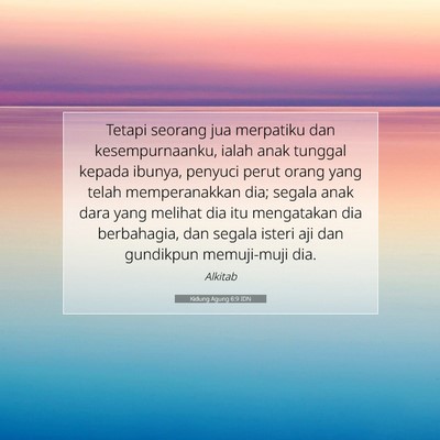 Kidung Agung 6:9 IDN Gambar Ayat Alkitab