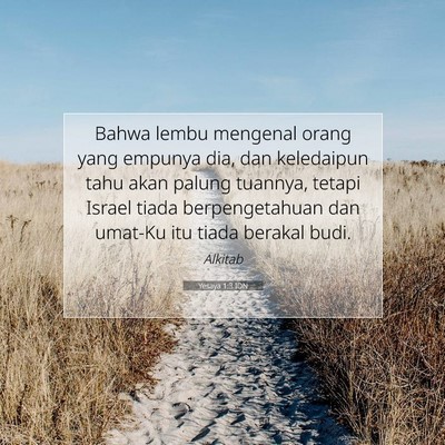 Yesaya 1:3 IDN Gambar Ayat Alkitab