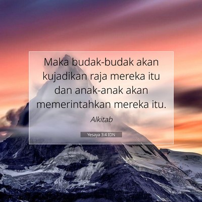 Yesaya 3:4 IDN Gambar Ayat Alkitab