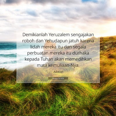 Yesaya 3:8 IDN Gambar Ayat Alkitab