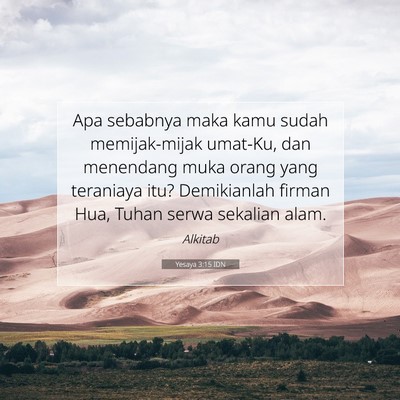 Yesaya 3:15 IDN Gambar Ayat Alkitab