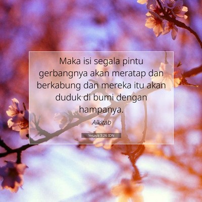 Yesaya 3:26 IDN Gambar Ayat Alkitab