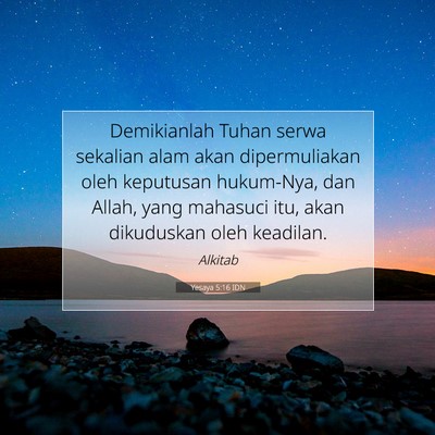 Yesaya 5:16 Ayat Alkitab Dijelaskan