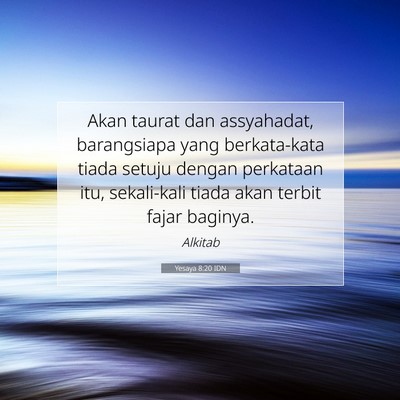 Yesaya 8:20 IDN Gambar Ayat Alkitab