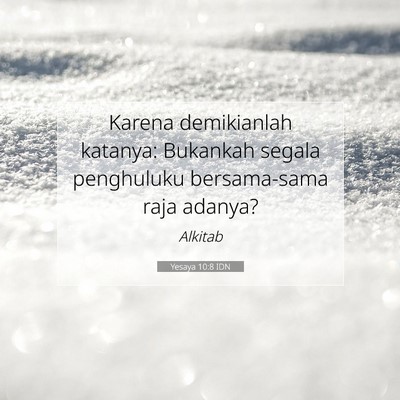 Yesaya 10:8 IDN Gambar Ayat Alkitab