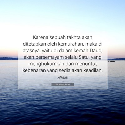 Yesaya 16:5 IDN Gambar Ayat Alkitab