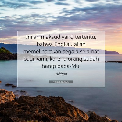 Yesaya 26:3 IDN Gambar Ayat Alkitab