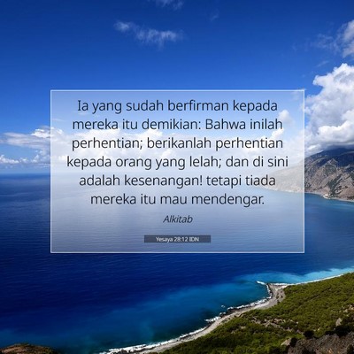 Yesaya 28:12 IDN Gambar Ayat Alkitab