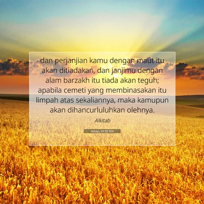 Yesaya 28:18 IDN Gambar Ayat Alkitab