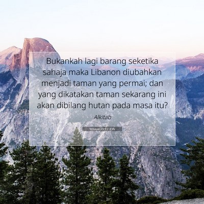 Yesaya 29:17 Ayat Alkitab Dijelaskan