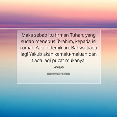 Yesaya 29:22 IDN Gambar Ayat Alkitab