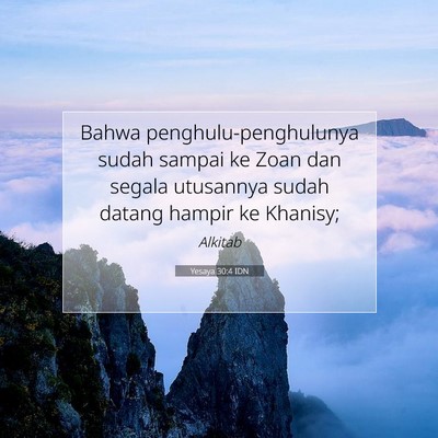 Yesaya 30:4 IDN Gambar Ayat Alkitab