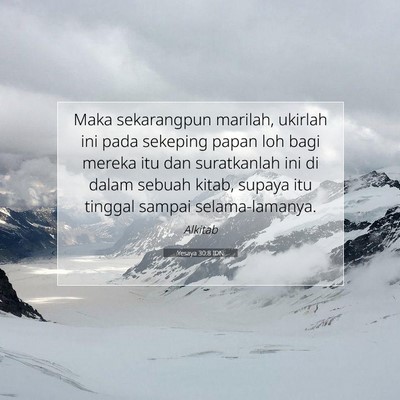 Yesaya 30:8 IDN Gambar Ayat Alkitab