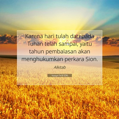 Yesaya 34:8 IDN Gambar Ayat Alkitab