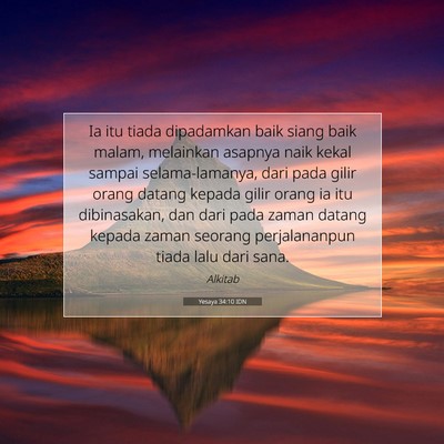 Yesaya 34:10 IDN Gambar Ayat Alkitab