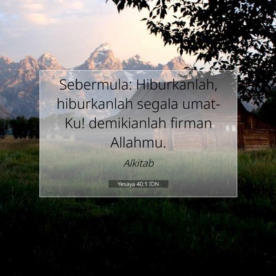 Yesaya 40:1 IDN Gambar Ayat Alkitab